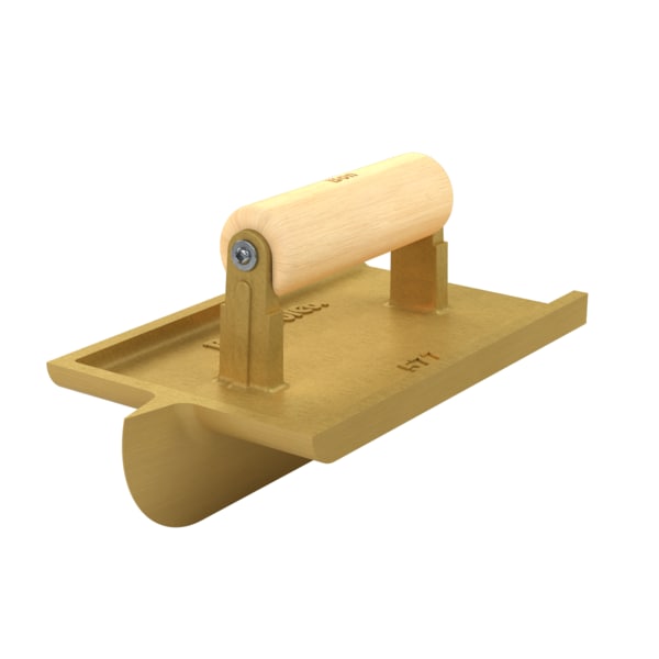 Groover, Bronze 7 1/2" X 4 1/2" Bit 1 1/2" X 1" Wood Handle